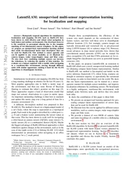 LatentSLAM: unsupervised multi-sensor representation learning for
  localization and mapping