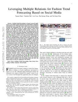 Leveraging Multiple Relations for Fashion Trend Forecasting Based on
  Social Media