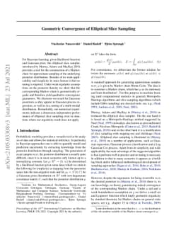 Geometric convergence of elliptical slice sampling