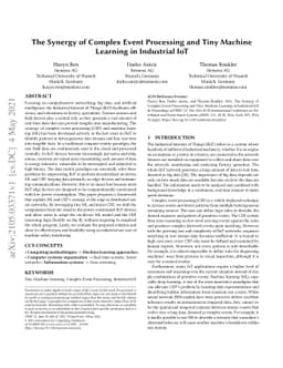 The Synergy of Complex Event Processing and Tiny Machine Learning in
  Industrial IoT