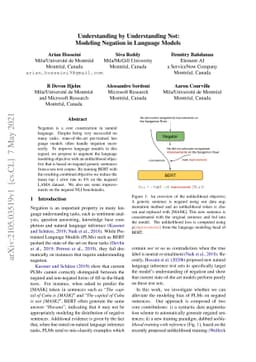 Understanding by Understanding Not: Modeling Negation in Language Models