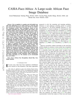CASIA-Face-Africa: A Large-scale African Face Image Database
