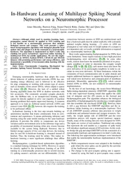 In-Hardware Learning of Multilayer Spiking Neural Networks on a
  Neuromorphic Processor