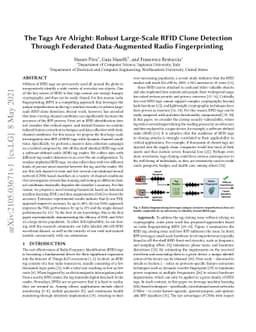 The Tags Are Alright: Robust Large-Scale RFID Clone Detection Through
  Federated Data-Augmented Radio Fingerprinting