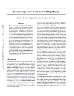 EZCrop: Energy-Zoned Channels for Robust Output Pruning