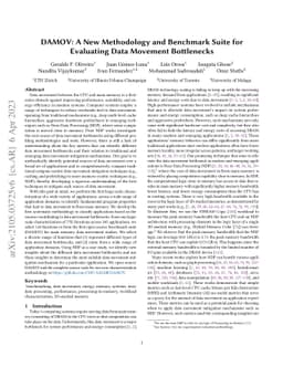 DAMOV: A New Methodology and Benchmark Suite for Evaluating Data
  Movement Bottlenecks