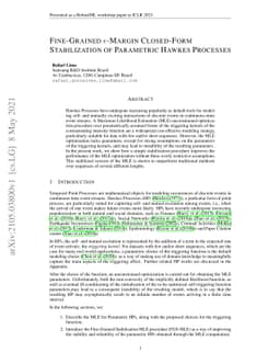 Fine-Grained $ε$-Margin Closed-Form Stabilization of Parametric
  Hawkes Processes