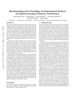 Benchmarking a New Paradigm: An Experimental Analysis of a Real
  Processing-in-Memory Architecture