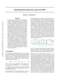 Segmenting Hybrid Trajectories using Latent ODEs