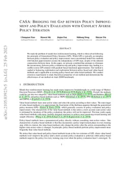 CASA: Bridging the Gap between Policy Improvement and Policy Evaluation
  with Conflict Averse Policy Iteration