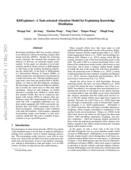 KDExplainer: A Task-oriented Attention Model for Explaining Knowledge
  Distillation