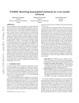 T-EMDE: Sketching-based global similarity for cross-modal retrieval