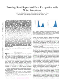 Boosting Semi-Supervised Face Recognition with Noise Robustness