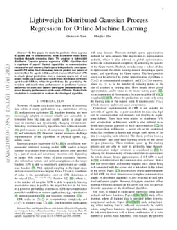 Lightweight Distributed Gaussian Process Regression for Online Machine
  Learning