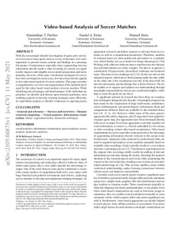 Video-based Analysis of Soccer Matches