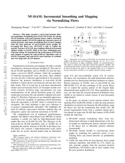 NF-iSAM: Incremental Smoothing and Mapping via Normalizing Flows