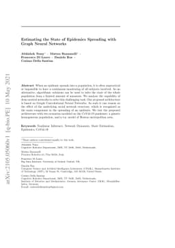 Estimating the State of Epidemics Spreading with Graph Neural Networks