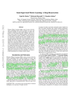 Semi-Supervised Metric Learning: A Deep Resurrection
