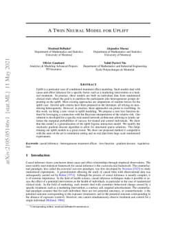 A Twin Neural Model for Uplift