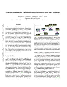 Representation Learning via Global Temporal Alignment and
  Cycle-Consistency