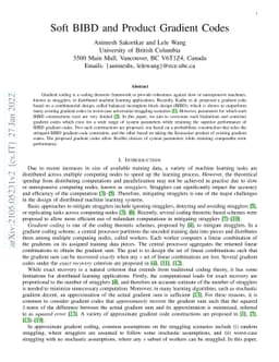 Soft BIBD and Product Gradient Codes