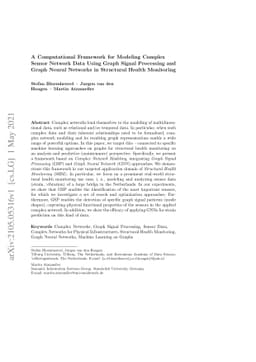 A Computational Framework for Modeling Complex Sensor Network Data Using
  Graph Signal Processing and Graph Neural Networks in Structural Health
  Monitoring
