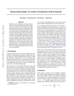 Return-based Scaling: Yet Another Normalisation Trick for Deep RL