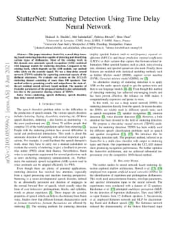 StutterNet: Stuttering Detection Using Time Delay Neural Network