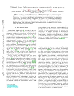 Unbiased Monte Carlo Cluster Updates with Autoregressive Neural Networks