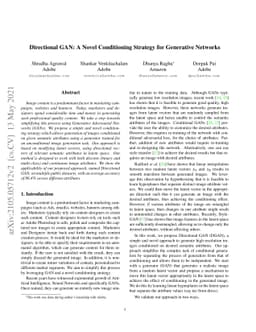Directional GAN: A Novel Conditioning Strategy for Generative Networks