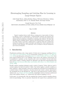 Disentangling Sampling and Labeling Bias for Learning in Large-Output
  Spaces
