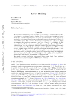 Kernel Thinning