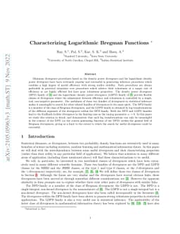Characterizing Logarithmic Bregman Functions