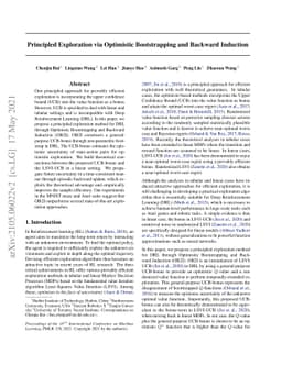Principled Exploration via Optimistic Bootstrapping and Backward
  Induction