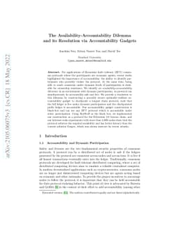 The Availability-Accountability Dilemma and its Resolution via
  Accountability Gadgets