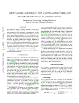 Multi-target DoA Estimation with an Audio-visual Fusion Mechanism