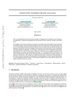 Linguistic Inspired Graph Analysis