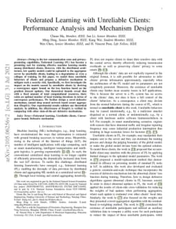 Federated Learning with Unreliable Clients: Performance Analysis and
  Mechanism Design