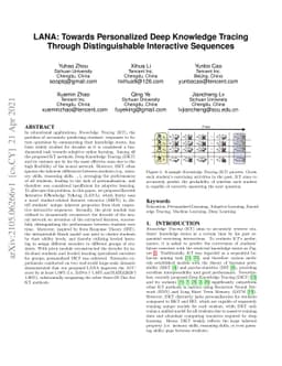 LANA: Towards Personalized Deep Knowledge Tracing Through
  Distinguishable Interactive Sequences