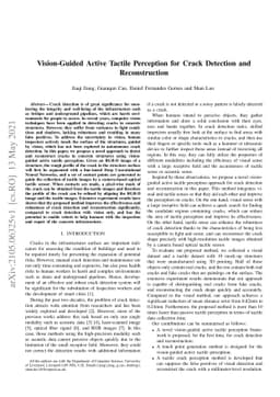 Vision-Guided Active Tactile Perception for Crack Detection and
  Reconstruction