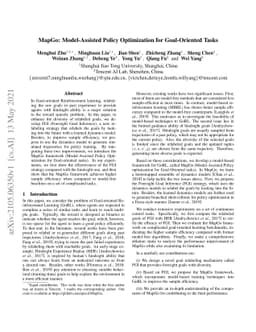 MapGo: Model-Assisted Policy Optimization for Goal-Oriented Tasks