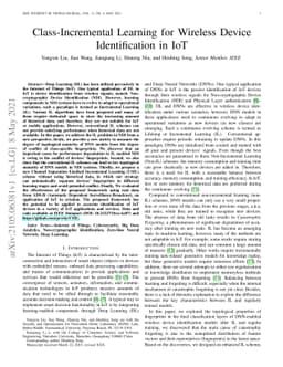 Class-Incremental Learning for Wireless Device Identification in IoT