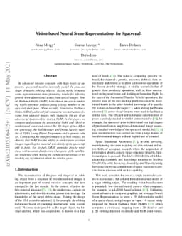 Vision-based Neural Scene Representations for Spacecraft