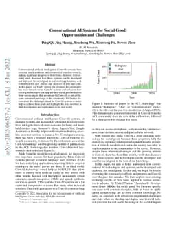 Conversational AI Systems for Social Good: Opportunities and Challenges