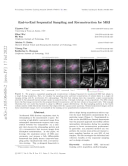 End-to-End Sequential Sampling and Reconstruction for MRI