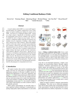 Editing Conditional Radiance Fields