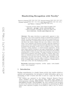 Handwriting Recognition with Novelty