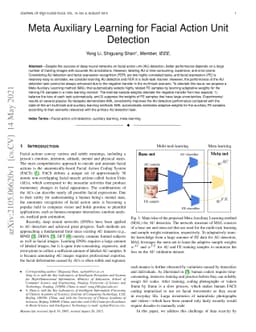 Meta Auxiliary Learning for Facial Action Unit Detection