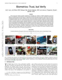 Biometrics: Trust, but Verify