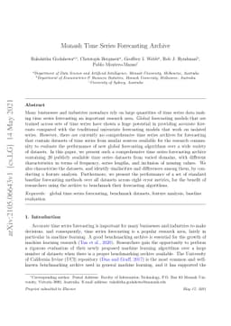 Monash Time Series Forecasting Archive